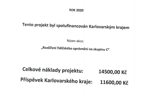 Rozšíření řidičského oprávnění na skupinu C Rozšíření řidičského oprávnění na skupinu C