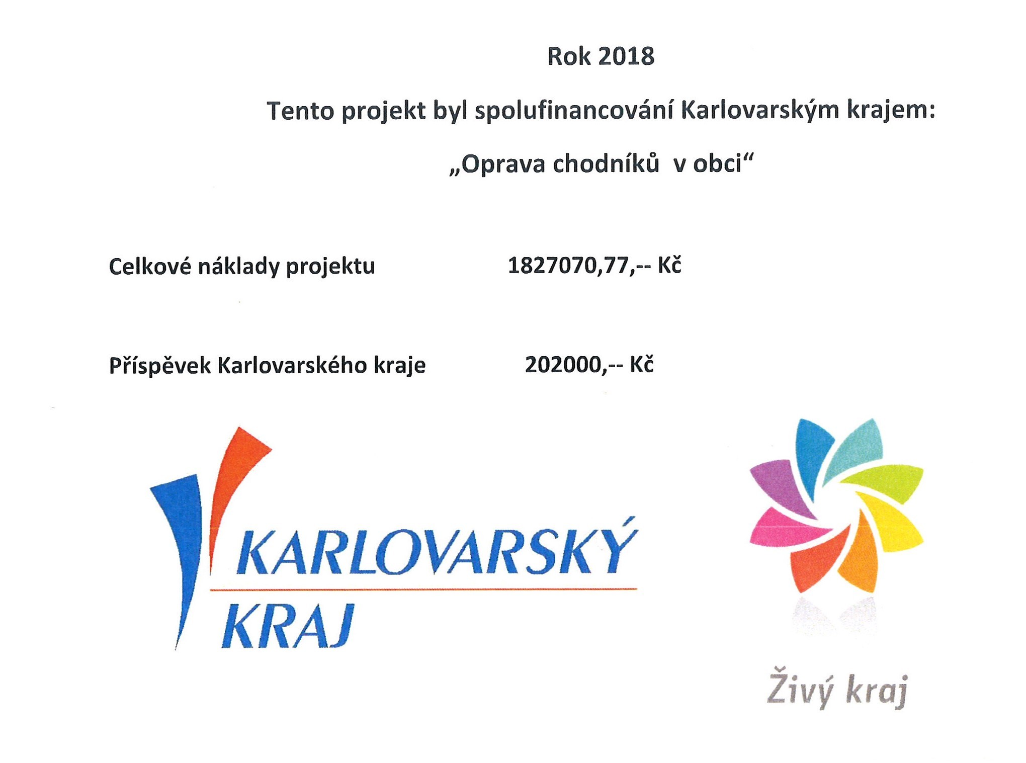 Projekty a akce realizované s podporou Karlovarského kraje
